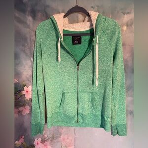 American Eagle Outfitters Green Hoodie Jacket